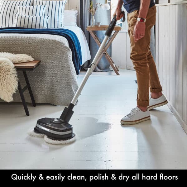 PowerGlide cleaning a painted wooden floor