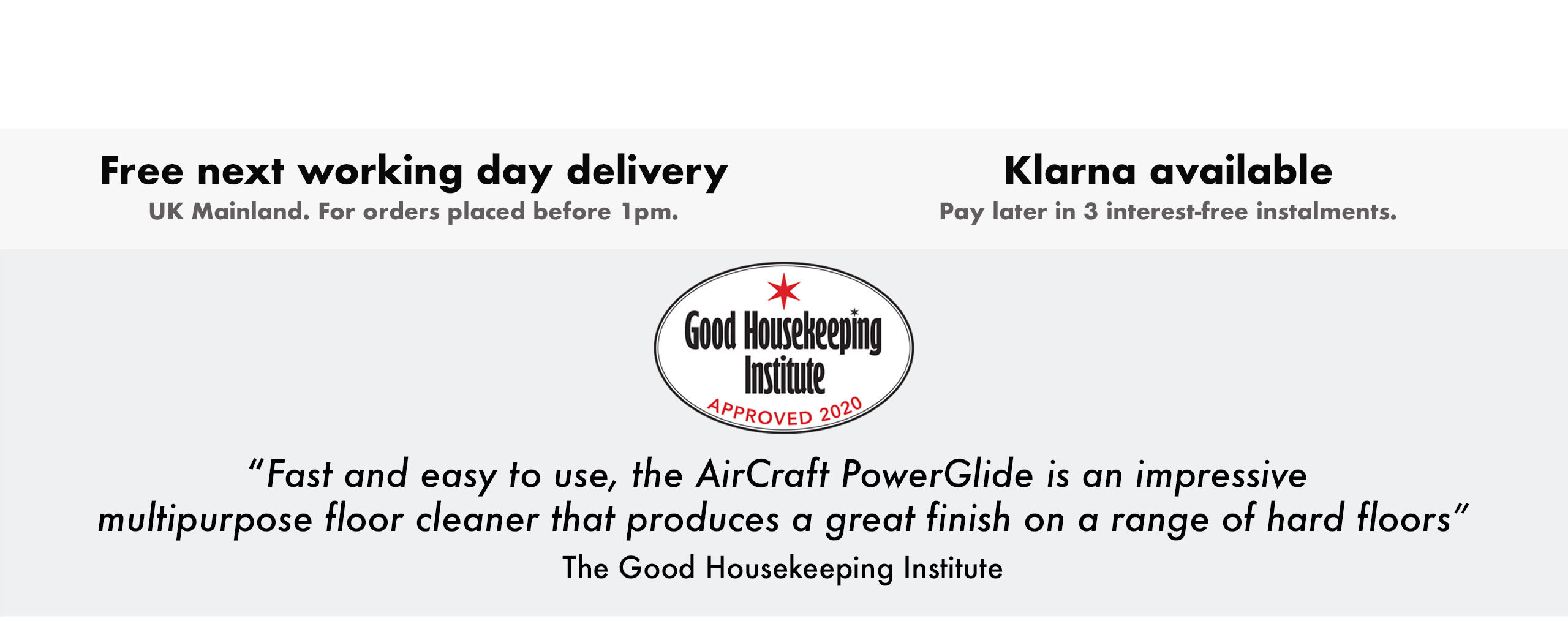 PowerGlide Good Housekeeping Institute Approved 2020