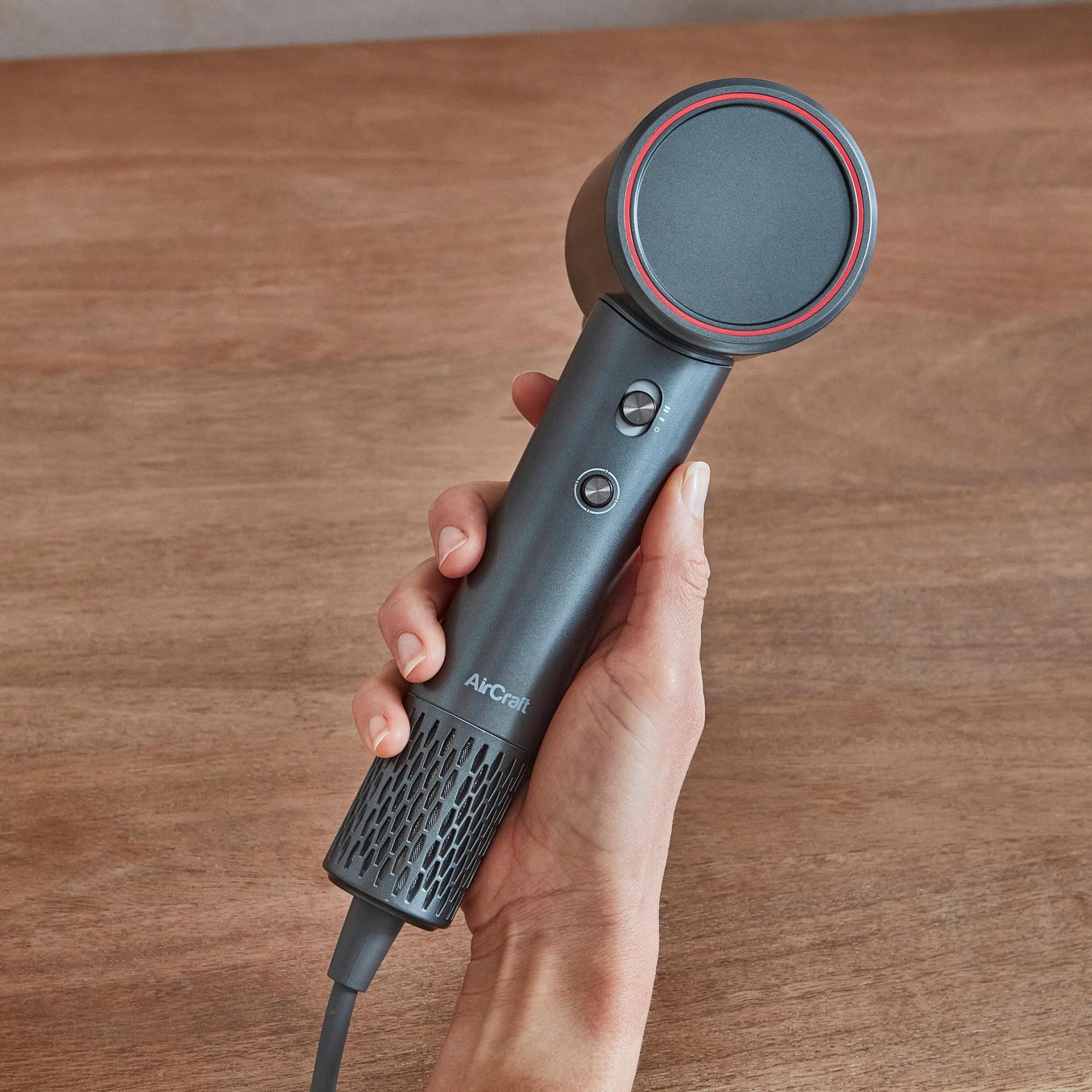 AirCraft AirMotion hair dryer, Slate Grey